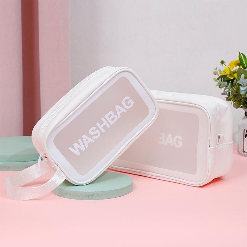 Women'S Travel Waterproof Cosmetic Bag Transparent Shower And Pool Bag Cosmetic Organizer Vanity Case