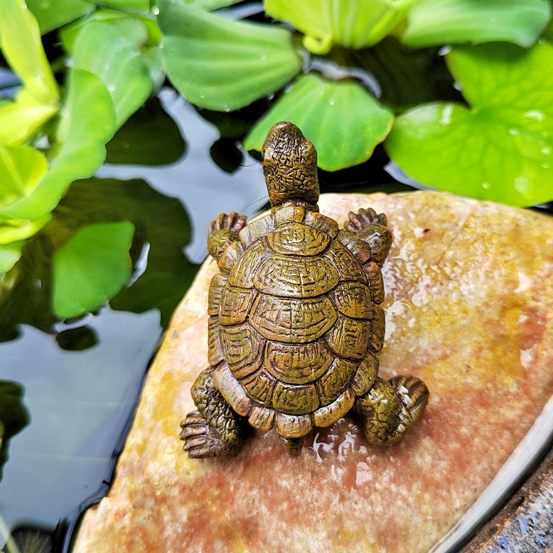 Mini Sea Turtle Figurine for Garden, Aquarium, and Rockery Decorations