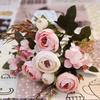 LA100 European Style Handmade Artificial Silk Peony Small Handle High Quality Wedding Decoration Bouquet for Home Back To School