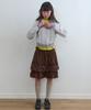 Nokeontencheu 337. Tiered Lace Skirt _ Brown