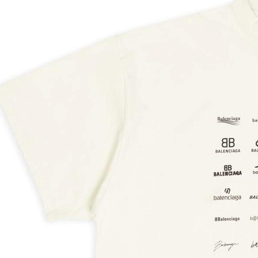Balenciaga T Shirt Loose Fit Unisex Ecru 712398TNVQ79784
