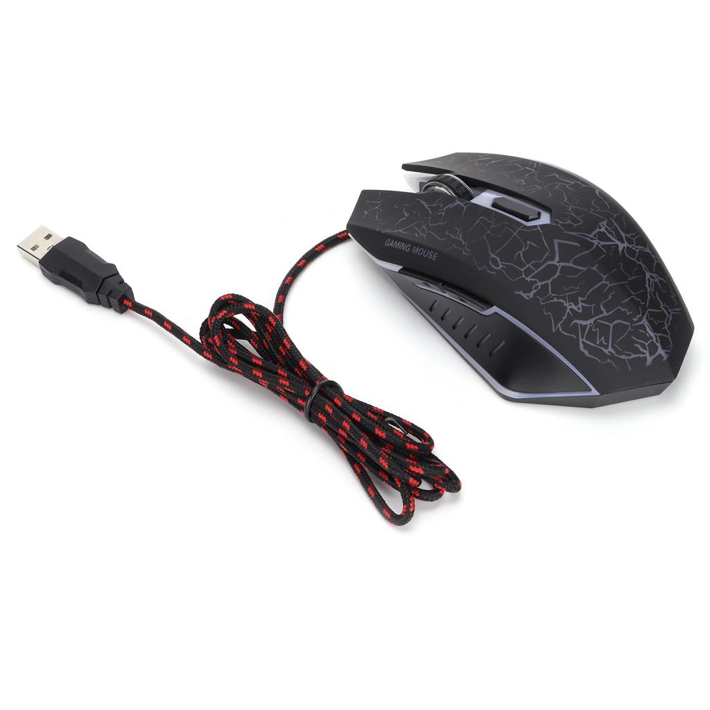Mouse de Gaming cu Fir Port USB Ergonomic 3200 DPI Ajustabil RGB Optic Accesorii Computer Albe