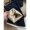 Retro Dark Blue Velvet-Lined Wide-Leg Jeans for Women - Winter 2024 Edition