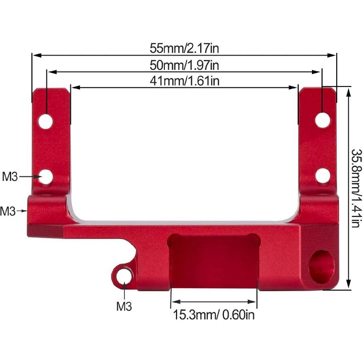 SCX10 III Servo Mount, Aluminum AR45P Portal Mount 4-Link Suspension for 1/10 RC Crawler Axial SCX10 III Sevro On Axle Mount Upgrades (Black)