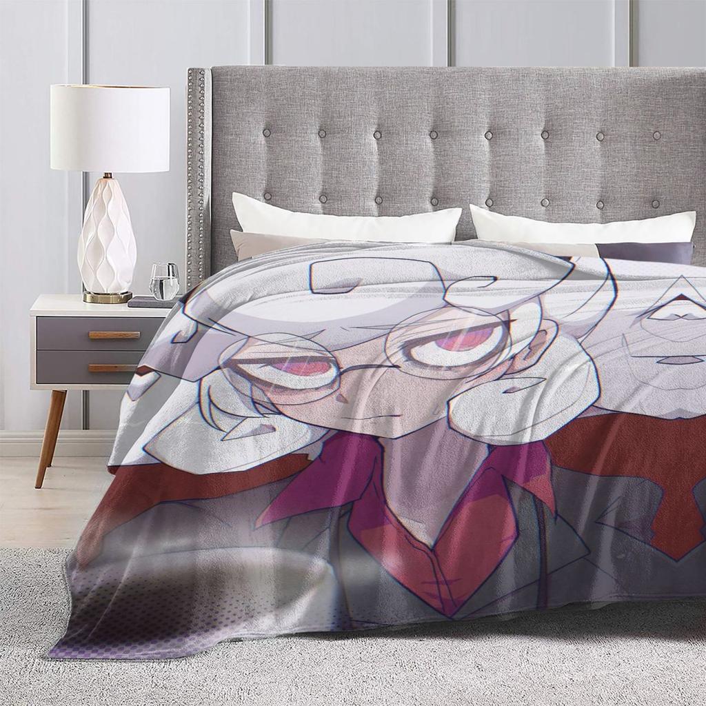 Helltaker Pattern Anime  Blanket Soft Warm Flannel Throw Blanket Bedspread for Bed Living room Picnic Travel Home Sofa