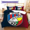 FC Viktoria Plzeň  Pattern Bedding Quilt Set Quilt Cover Pillowcase Home Decoration Birthday Gift (1 * Duvet Cover + 2 * Pillowcase, Without Core)