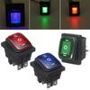 4pcs 3 Position On-Off-On 6Pin DC 12V Waterproof Car Boat LED  Durable Rocker Power Switch With Backlight