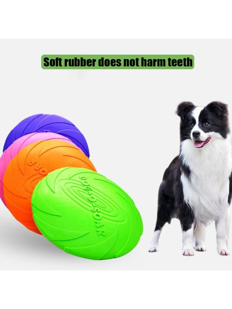 Large dog golden fur pet flying disc toy TPR soft, bite resistant, easy to throw dog flying disc outdoor training dog supplie