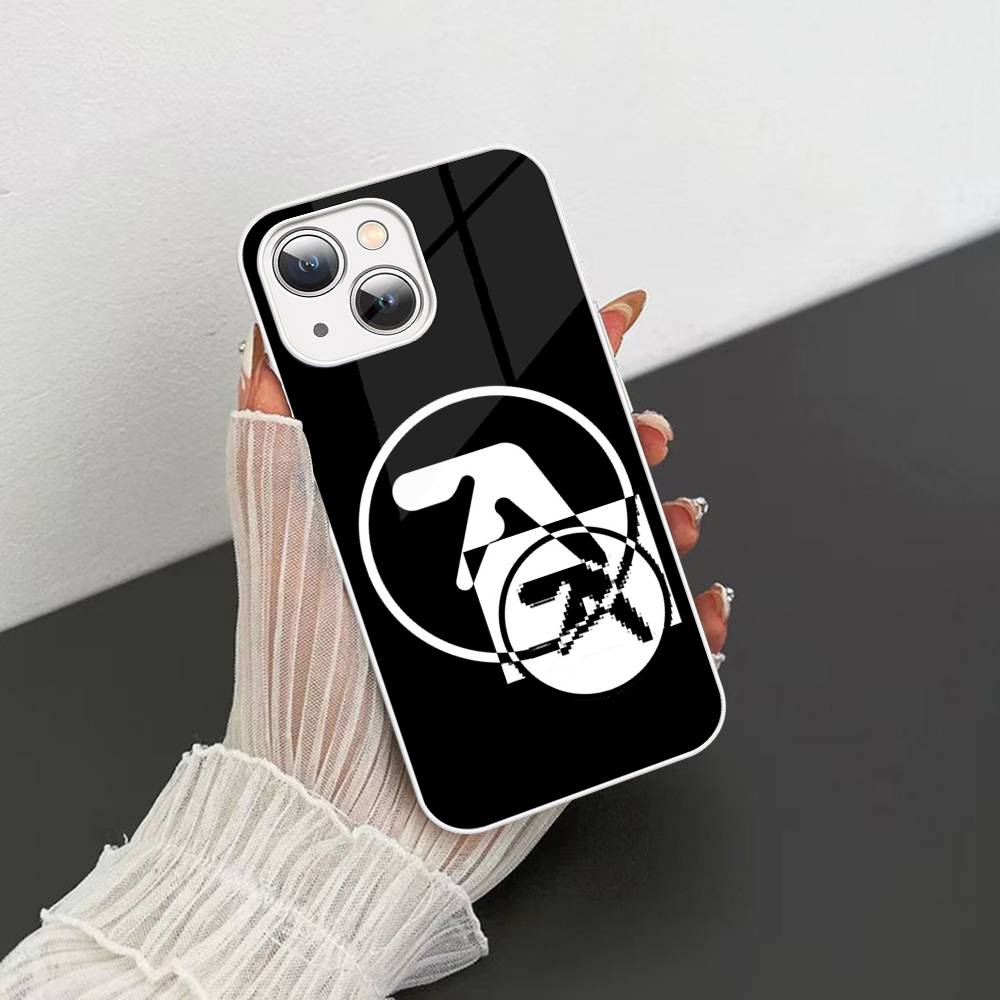 DJ A-Aphex T-Twin Tempered Glass For Iphone 14 13 12 11 Pro Mini XS MAX 14Plus X XS XR Cover