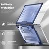 Transparent Protective Case With Cooling Stand MacBook Air 13.6 Inch Anti-Slip Shockproof Shell In Black Blue Purple Pink