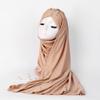 Headscarf Rhinestones Decors High Density Fabric Comfortable Head Scarf Wrap for Outdoor Wear and Fashion