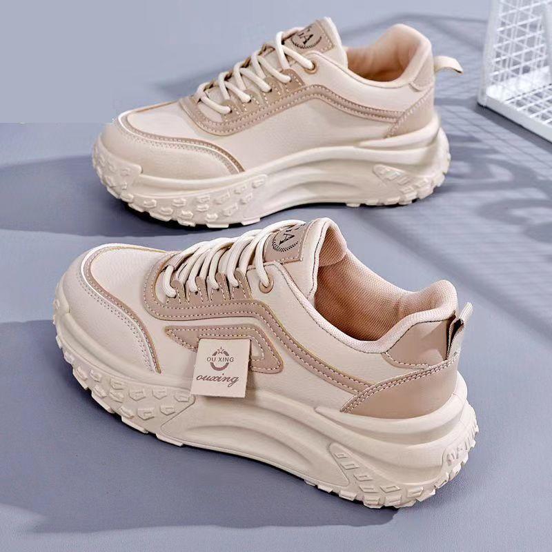 Daddy Schuhe Damen ins trendig 2025 Frühling neu dicksohlige vielseitige weichsohlige lässige rutschfeste leichte Lauf-Sportschuhe für Damen