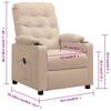 Electric Recliner Chair Cream Fabric