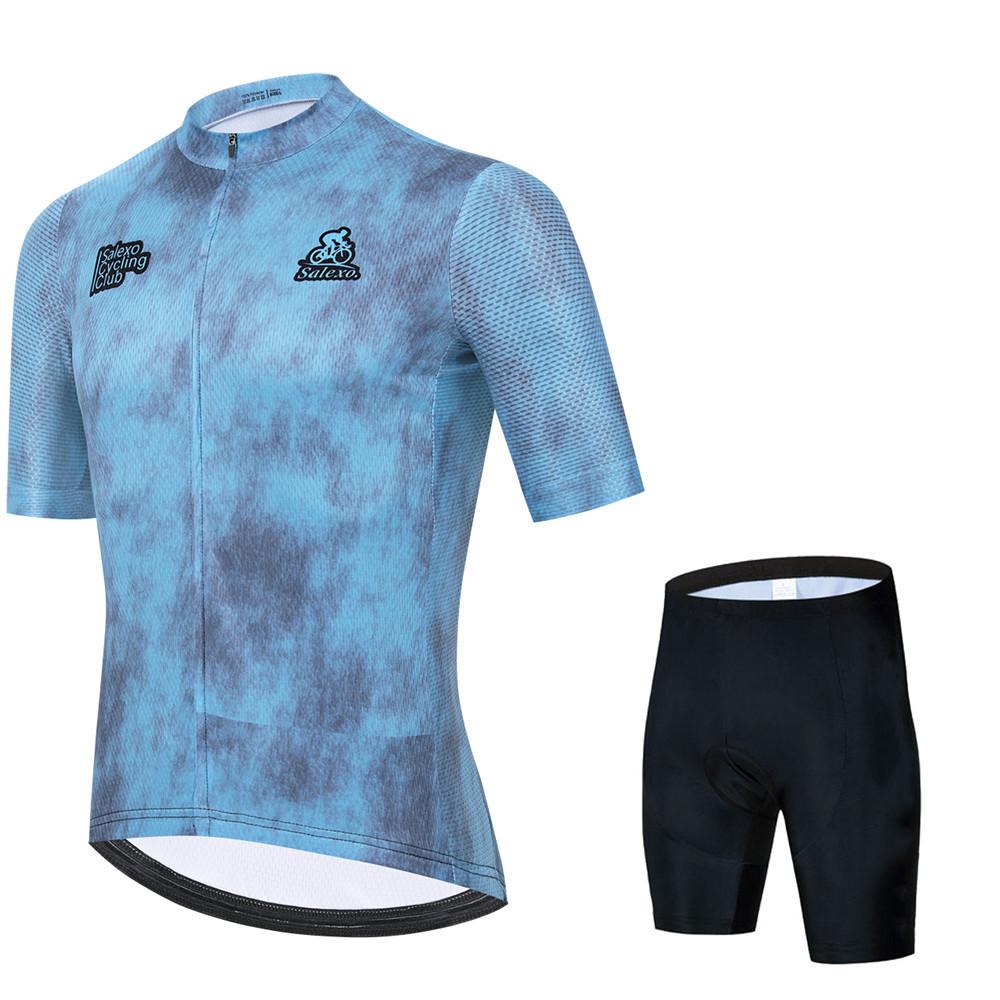 

2026 Summer Cycling Suit Breathable Men s Mountain Bike Short Sleeve Strap Road Bike Bike Set 5XL