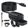 Motorcycle 48W Mobile Phone Quick Charger Waterproof and Dustproof  Intelligent Fast Charging Voltage Display ON/Off