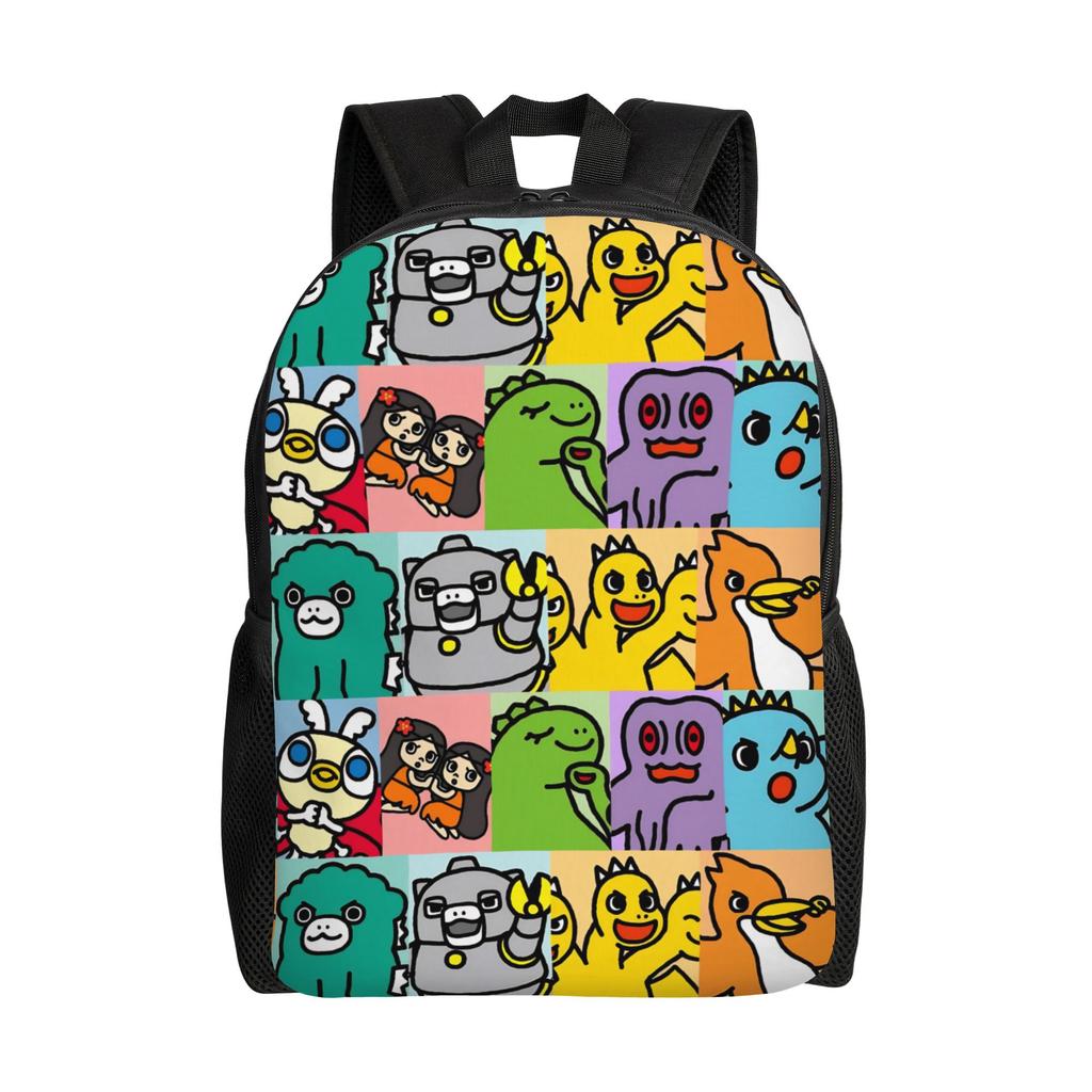 Chibi Monster Raids Again Backpack for Men Women Cool High School Work Daypack Cute Laptop Computer Canvas Bags Outdoor