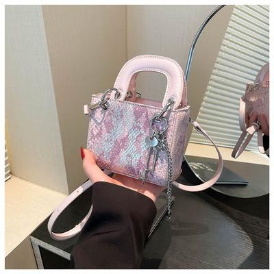Bolso de hombro cruzado versátil de alta gama con estampado de serpiente 2025, bolso de mano portátil de alta gama para mujer, gran oferta