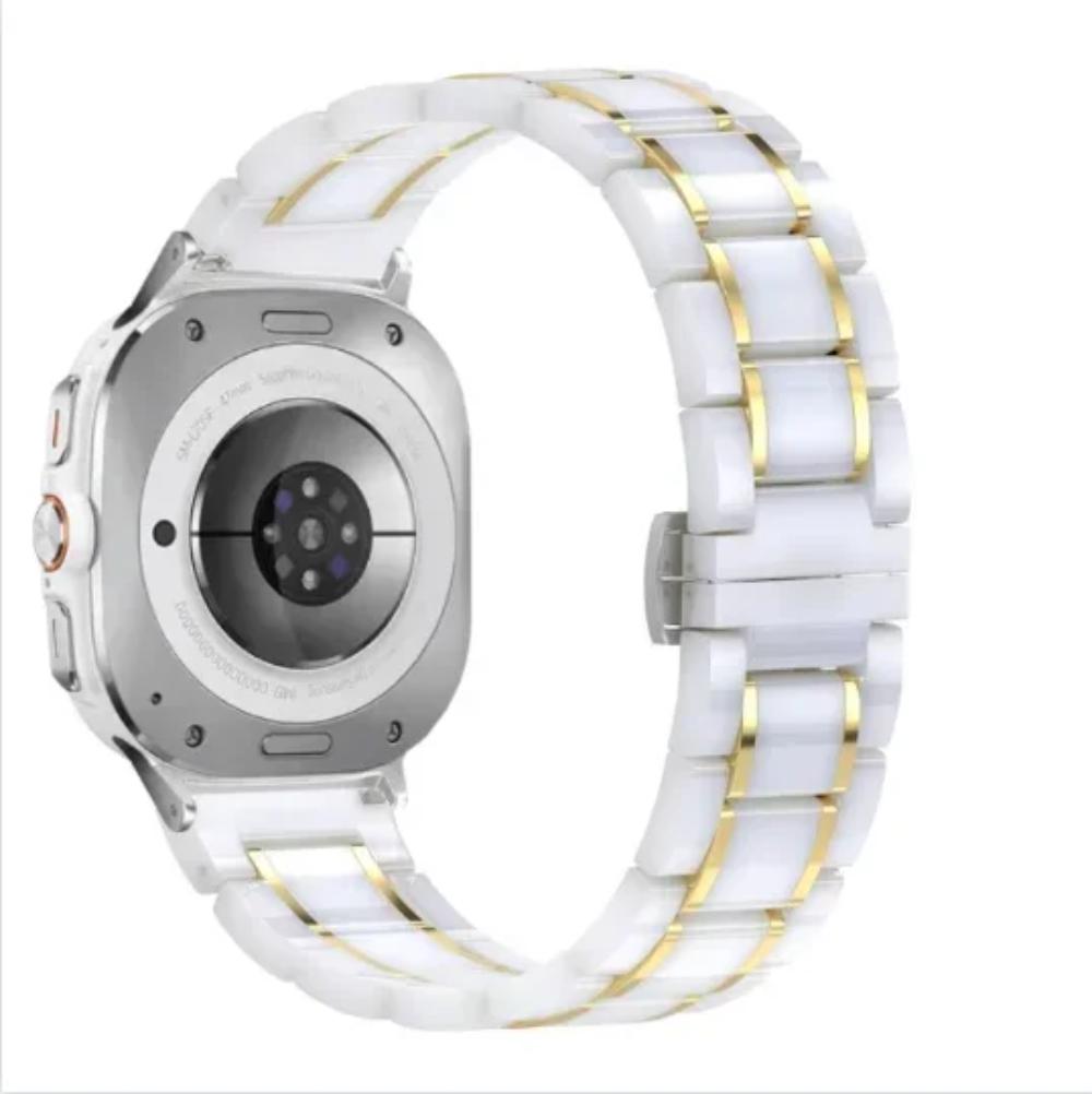 Keramický řemínek pro Samsung Galaxy Watch 8 Classic 46mm/Ultra 2025 47mm Náramek pro Galaxy Watch 8 44mm 40mm Kovový náramek