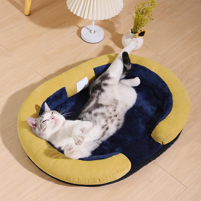 Pet Carrier Cat Litter All-season Kennel Large Pet Litter Dog Cushion Pet Bed Warm In Winter