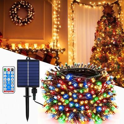 50M Solar String Lights Outdoor Waterproof 500 LED Solar Christmas Lights 8 Modes Outdoor Solar Lights for Tree Patio Yard Wedding Garden Decorations