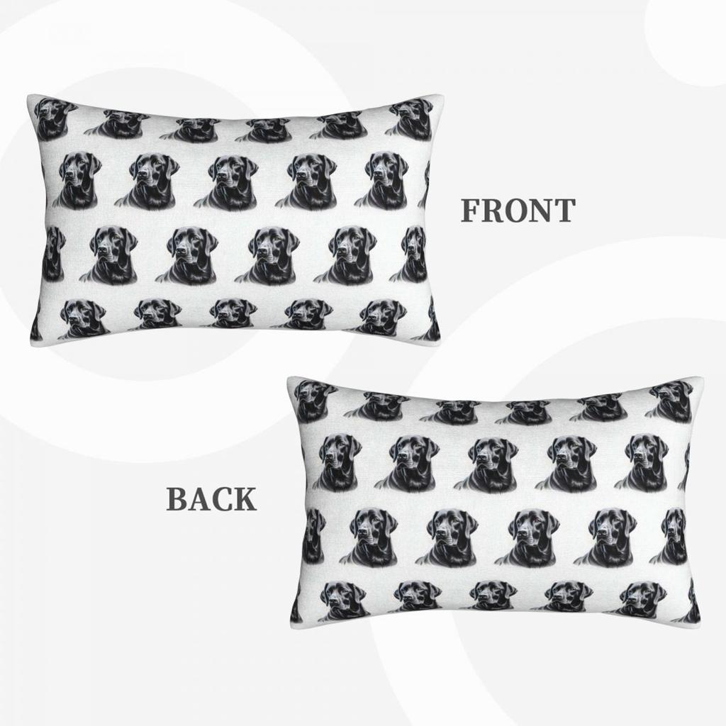 Black Labrador Retriever Rectangle Pillowcase Cushion Cover Decorative Bedroom Bed Home Comfort Throw Pillow