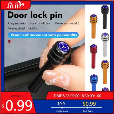 2/4 pièces Goupille de verrouillage de porte de voiture Accessoires de sécurité Tirette d'assurance Pour Benz AMG Classe A C E S G W201 W210 W108 W204 W205 W203