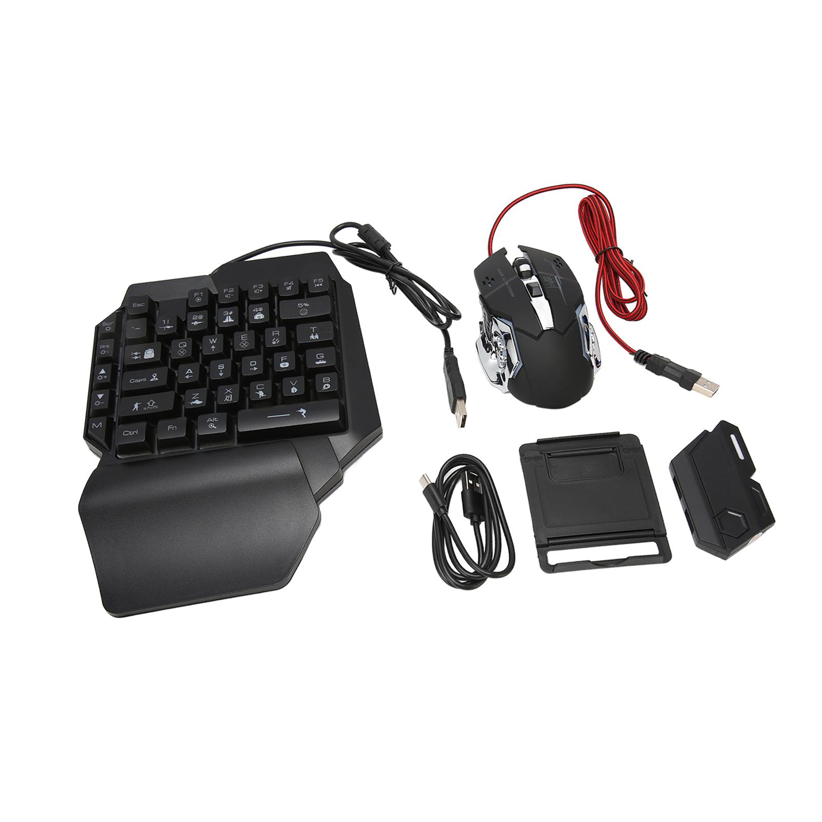 

Комплект адаптеров для клавиатуры и мыши, проводной беспроводной RGB-адаптер для механической клавиатуры и мыши для Android
