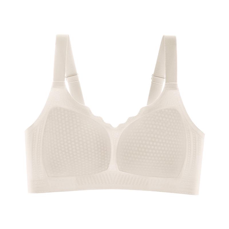 3D Honeycomb Women's Wireless Bra: Slimming, Breathable, Anti-Sagging, Seamless Design for Large Busts