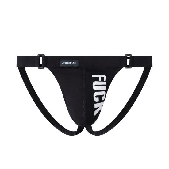 JOCKMAIL Men Briefs Letter Print Hip Lift Male Good Stretch Sexy Thong