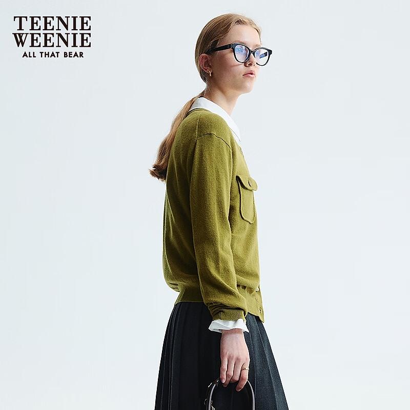 Teenie Weenie Women's Yak Blend Round Neck Cardigan