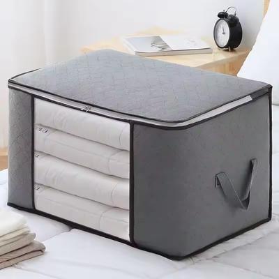 Large Folding Storage Bag with Zipper Dust-Proof  Non Woven Fabric Quilts Storage Bags Home Organizer Cases for Storing Blankets