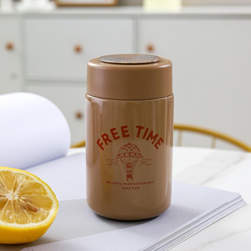 

Изолированная портативная термос из нержавеющей стали термос для воды каша суп коричневый