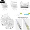 5/10/15Pcs Transparent 4Pin Solderless RGB LED Strip Connectors 10mm Quick Adapters For 5050 Multi-Color Track Lighting