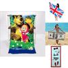 Microfiber Beach Towel With Active Print Fast Drying For Adults