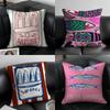 Colorful Sardine-S Fantasy Patterns Pillow Case Anti-dustmite Pillowcase Invisible Zipper Silky Short Plush Sofa Cushion Cover