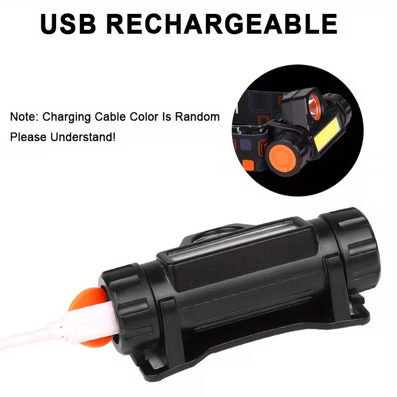 Super Bright LED Headlamp USB C Rechargeable Head Torch Magnetic Portable Head Flashlight for Camping Running Hiking Fishing