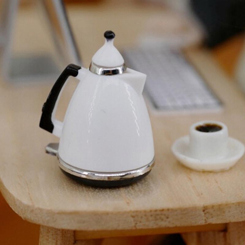1/12 Dollhouse Miniature Accessories Kettle Simulation Furniture Tea Pot Cup Dollhouse Orange Juice Kitchen Model Furniture Toys