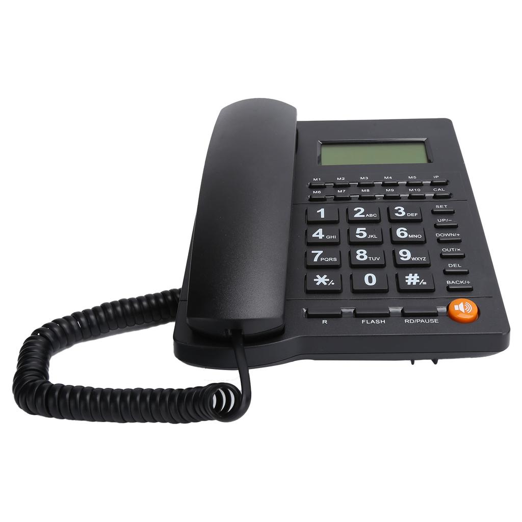 L019 3 Desktop Landline Corded Telephone with Large Button for Family Office and Hotel