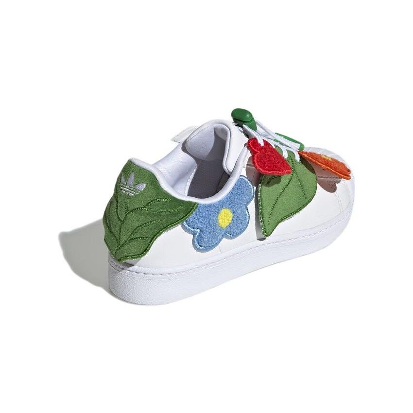 Adidas Originals Melting Sadness X  Superstar 360 Classic Casual Low Top Kids Skate Shoes Kids Sneaker White Green Blue HR1633