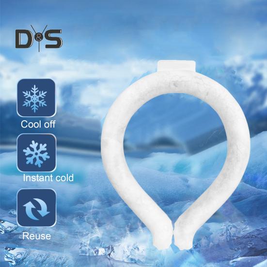 Sommer-Halskühlschlauch, tragbarer Halskühler, leichter, wiederverwendbarer Eiskältering, Outdoor-Prävention von Hitzschlag, tragbares Halswickelhalsband