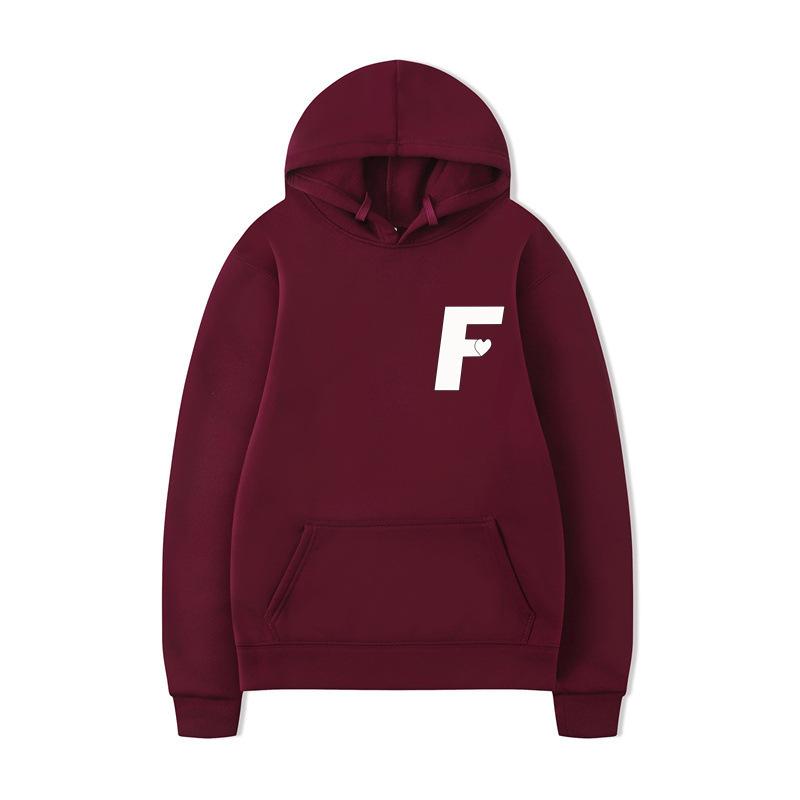 Autumn Winter Long Sleeves Casual Sports Hoodies Comfortable Warm Pockets Fashionable Letter Printed Loose Casual Sports Versatile Coat Hoodies