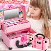 32Pcs Kids Makeup Toys Girls Real Makeup Kit Washable Non-Toxic Makeup Toy Set Retro Beauty Makeup