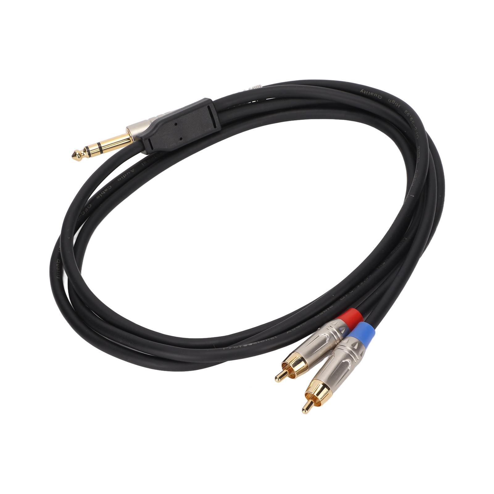 

14-дюймовый TRS Male на двойной RCA Male кабельный разъем 6,35 мм TRS на 2 RCA разветвитель микрофонный кабель 5,9 фута
