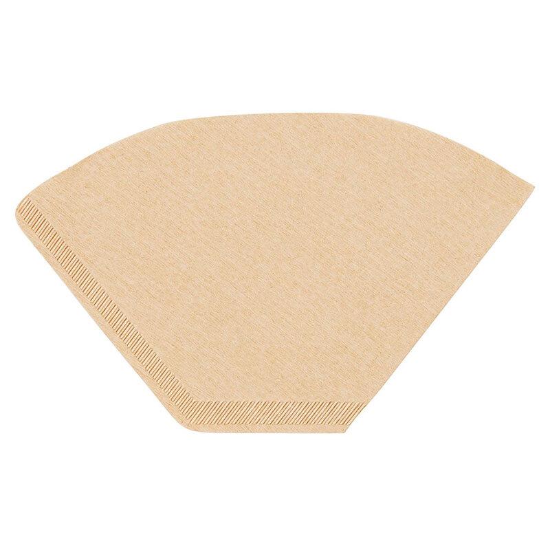 Beiyin 102 Fan-Shaped Natural Coffee Filter Paper, 100 Count