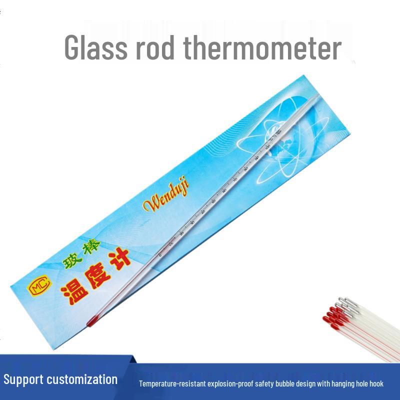 

Промышленный стеклянный термометр, спиртовой, стержневого типа, диапазон 0-100℃, длина 30см, красная жидкость, идеально подходит для лабораторного использования Red Liquid Mark -50-50℃