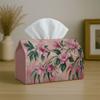 1pc Party Tissue Box, Romantic Magnolia Flower Pink, Multifunctional Tissue Holder, Botanical Branch Soft Pastel, Outdoor Party Supplies, Everyday Des