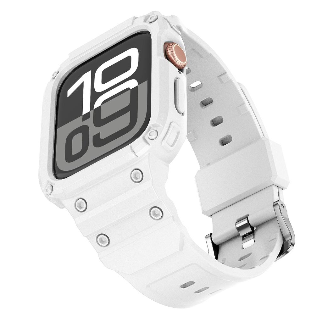 For Apple Watch Series 10 42mm TPU One-Piece Solid Color Watchband with Protective Case