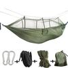 Outdoor Anti-Rollover Nylon Hammock with Mosquito Net - Single/Double Lightweight Parachute Cloth