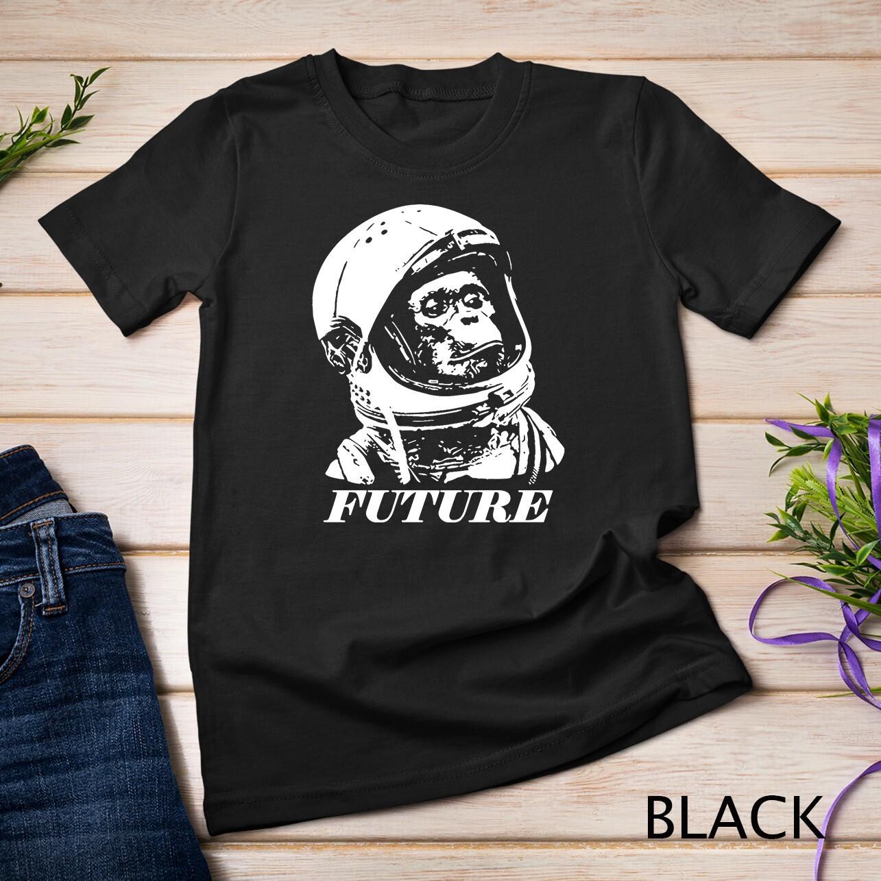 Vintage Space Travel Astronaut Monkey T-Shirt Mens Womens Tees Top Unisex T-Shirt Mens Womens Tees Top S
