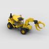 MOC Building Blocks Green Truck + Yellow Trailer Creative Gift Set Construction Vehicle Model